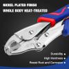 imageWORKPRO 2Piece Locking Pliers Set CRV Steel Locking Pliers 7 Inch Curved Jaw and 612 Inch Long Nose Quick Release Fit for Clamping Twisting Welding