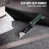 imageWORKPRO 3Pack Folding Utility Knife Quick Change Blades Box Cutter EDC Foldable Pocket Utility Knife Sets with Belt ClipMulticolorg10 Handle