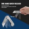 imageWORKPRO 3Pack Folding Utility Knife Quick Change Blades Box Cutter EDC Foldable Pocket Utility Knife Sets with Belt ClipSilverstainless Steel