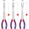 imageWORKPRO 3Piece Long Reach Hose Grip Pliers Set 11 Inches Ring Nose Hose Gripper Pliers 516Inch 12Inch 34Inch Dia Serrated Jaws for Hard to Reach Narrow Spaces Ergonomic Handle
