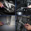 imageWORKPRO 3Piece Ratchet Set 14quot 38quot 12quot Drive Ratchet Wrench QuickRelease Reversible 72Tooth Chrome Alloy Made
