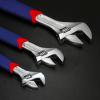 imageWORKPRO 3piece Adjustable Wrench Set CRV with Rubberized AntiSlip Grips 10inch 8inch 6inch