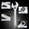 imageWORKPRO 4piece Adjustable Wrench Set Forged Heat Treated Chromeplated 6inch 8inch 10inch 12inch6inch  8inch  10inch  12inch