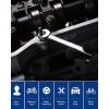 imageWORKPRO 8piece FlexHead Ratcheting Combination Wrench Set Metric 917 mm 72Teeth CrV Constructed Nickel Plating with Organization Bag10mm