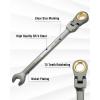imageWORKPRO 8piece FlexHead Ratcheting Combination Wrench Set Metric 917 mm 72Teeth CrV Constructed Nickel Plating with Organization Bag10mm