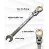 imageWORKPRO 8piece FlexHead Ratcheting Combination Wrench Set Metric 917 mm 72Teeth CrV Constructed Nickel Plating with Organization Bag11mm