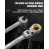 imageWORKPRO 8piece FlexHead Ratcheting Combination Wrench Set Metric 917 mm 72Teeth CrV Constructed Nickel Plating with Organization Bag13mm