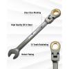 imageWORKPRO 8piece FlexHead Ratcheting Combination Wrench Set Metric 917 mm 72Teeth CrV Constructed Nickel Plating with Organization Bag13mm