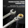 imageWORKPRO 8piece FlexHead Ratcheting Combination Wrench Set Metric 917 mm 72Teeth CrV Constructed Nickel Plating with Organization Bag14mm