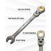 imageWORKPRO 8piece FlexHead Ratcheting Combination Wrench Set Metric 917 mm 72Teeth CrV Constructed Nickel Plating with Organization Bag17mm