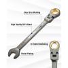 imageWORKPRO 8piece FlexHead Ratcheting Combination Wrench Set Metric 917 mm 72Teeth CrV Constructed Nickel Plating with Organization Bag18mm