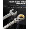 imageWORKPRO 8piece FlexHead Ratcheting Combination Wrench Set Metric 917 mm 72Teeth CrV Constructed Nickel Plating with Organization Bag18mm