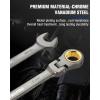 imageWORKPRO 8piece FlexHead Ratcheting Combination Wrench Set Metric 917 mm 72Teeth CrV Constructed Nickel Plating with Organization Bag19mm