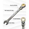 imageWORKPRO 8piece FlexHead Ratcheting Combination Wrench Set Metric 917 mm 72Teeth CrV Constructed Nickel Plating with Organization Bag19mm