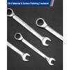 imageWORKPRO 8piece FlexHead Ratcheting Combination Wrench Set Metric 917 mm 72Teeth CrV Constructed Nickel Plating with Organization Bag716