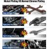 imageWORKPRO 8piece FlexHead Ratcheting Combination Wrench Set Metric 917 mm 72Teeth CrV Constructed Nickel Plating with Organization Bag8mm