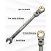 imageWORKPRO 8piece FlexHead Ratcheting Combination Wrench Set Metric 917 mm 72Teeth CrV Constructed Nickel Plating with Organization Bag8mm