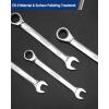 imageWORKPRO 8piece FlexHead Ratcheting Combination Wrench Set Metric 917 mm 72Teeth CrV Constructed Nickel Plating with Organization Bag916
