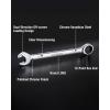 imageWORKPRO 8piece FlexHead Ratcheting Combination Wrench Set Metric 917 mm 72Teeth CrV Constructed Nickel Plating with Organization Bag916