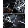 imageWORKPRO 8piece FlexHead Ratcheting Combination Wrench Set Metric 917 mm 72Teeth CrV Constructed Nickel Plating with Organization Bag916