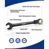 imageWORKPRO 8piece FlexHead Ratcheting Combination Wrench Set Metric 917 mm 72Teeth CrV Constructed Nickel Plating with Organization BagMetric