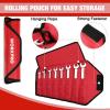 imageWORKPRO 8piece FlexHead Ratcheting Combination Wrench Set Metric 917 mm 72Teeth CrV Constructed Nickel Plating with Organization BagSAE