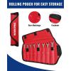 imageWORKPRO 8piece FlexHead Ratcheting Combination Wrench Set Metric 917 mm 72Teeth CrV Constructed Nickel Plating with Organization BagSAE