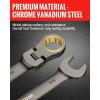 imageWORKPRO 8piece FlexHead Ratcheting Combination Wrench Set Metric 917 mm 72Teeth CrV Constructed Nickel Plating with Organization BagSAE