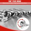 imageWORKPRO 8piece FlexHead Ratcheting Combination Wrench Set Metric 917 mm 72Teeth CrV Constructed Nickel Plating with Organization BagSAE