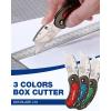 imageWORKPRO Folding Utility Knife Set Quick Change Blade Backlock Mechanism 3piece with 10piece Extra Blades