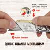 imageWORKPRO Folding Utility Knife with Belt Clip and Extra 10piece Blades Wood Handle Heavy Duty Cutter Quickchange ampamp Back Lock