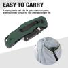 imageWORKPRO Folding Utility Knife with Stainless Steel Head Quickchange Blade ampamp Back Lock Wood Handle Heavy Duty Box Cutter 1PC Razor Knife with Extra 10PC SK5 BladesGreen G10