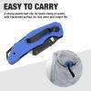 imageWORKPRO Folding Utility Knife with Stainless Steel Head Quickchange Blade ampamp Back Lock Wood Handle Heavy Duty Box Cutter 1PC Razor Knife with Extra 10PC SK5 BladesBlue G10