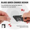 imageWORKPRO Folding Utility Knife with Stainless Steel Head Quickchange Blade ampamp Back Lock Wood Handle Heavy Duty Box Cutter 1PC Razor Knife with Extra 10PC SK5 BladesWood