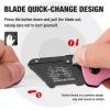 imageWORKPRO Folding Utility Knife with Stainless Steel Head Quickchange Blade ampamp Back Lock Wood Handle Heavy Duty Box Cutter 1PC Razor Knife with Extra 10PC SK5 BladesPink G10