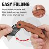 imageWORKPRO Folding Utility Knife with Stainless Steel Head Quickchange Blade ampamp Back Lock Wood Handle Heavy Duty Box Cutter 1PC Razor Knife with Extra 10PC SK5 BladesWood