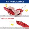 imageWORKPRO Premium Utility Knife Retractable All Metal Heavy Duty Box Cutter Quick Change Blade Razor Knife with 10 Extra BladesRed