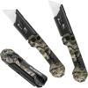 imageWORKPRO 3Pack Folding Utility Knife Quick Change Blades Box Cutter EDC Foldable Pocket Utility Knife Sets with Belt ClipCamostainless Steel