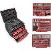 imageWORKPRO 450Piece Drive Socket Set 12quot 14quot 38quot CRV Metric and Imperial with QuickRelease Ratchet Wrench Spanners Bits Set Mechanics Tool for Car Repair