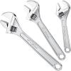 imageWORKPRO 4piece Adjustable Wrench Set Forged Heat Treated Chromeplated 6inch 8inch 10inch 12inch6inch  8inch  10inch
