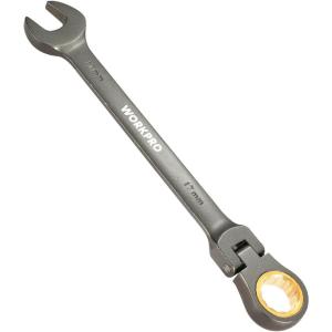 imageWORKPRO 8piece FlexHead Ratcheting Combination Wrench Set Metric 917 mm 72Teeth CrV Constructed Nickel Plating with Organization Bag17mm