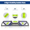 imageWORKPRO 10Inch Magnetic Torpedo Level Patented DoubleView Design DieCast Aluminum Alloy Construction 3 Bubble Vials for 09045 Measurements
