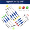 imageWORKPRO 10Piece Precision Screwdriver Set with Case Phillips Slotted Torx Star Magnetic Screwdriver Repair Tool Kit in Different Sizes Colors NonSlip Grip for Eyeglass Watch Computer Phone