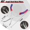 imageWORKPRO 11in Extra Long Needle Nose Pliers Set  Long Reach Straight ampamp Bent Nose Pliers for Narrow Spaces
