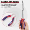 imageWORKPRO 11in Extra Long Needle Nose Pliers Set  Long Reach Straight ampamp Bent Nose Pliers for Narrow Spaces