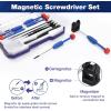 imageWORKPRO 12 in 1 Torx Screwdriver Set with T3 T4 T5 T6 T8 T10 Security Torx Bit ampamp Precision Magnetic Screwdrivers TweezersPry Bars Spudger for Eyeglass Watch Computer Phone with Case