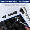 imageWORKPRO 18Piece Impact Socket Extension Set Includes Socket Adapters Ratchet Extension Set Socket Extension Bar Swivel Universal Joints and Impact Coupler 14quot 38quot ampamp 12quot Drive9PCS