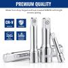 imageWORKPRO 19Piece Drive Tool Accessory Set Includes Socket Adapters Extensions Set Universal Joints and Sliding Bar Thandle Wrench 14quot 38 ampamp 12 Drive Chrome Vanadium Steel with Mirror Finish