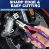 imageWORKPRO 2in1 Diagonal Cutting Pliers with Wire Stripper 75 Inch CRV Steel Wire Cutters with Comfort Grip Handles Heavy Duty SideCutting Pliers for Electricians and Homes Christmas Gift