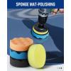 imageWORKPRO 3 Inch Drill Buffing Pad Kit  11 Pcs Car Foam Polishing Pads Set Drill Buffer Polisher Attachment Buffing Kit for Car Polishing Waxing Sealing Glaze